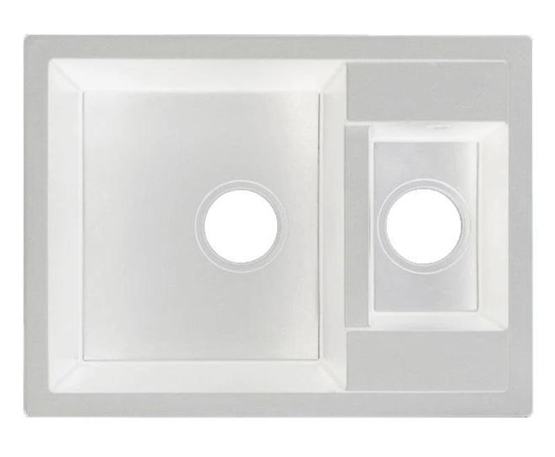 GraniteMy Smart extra mělký 1,5 granitový bílý dřez 58x44cm 1208967418