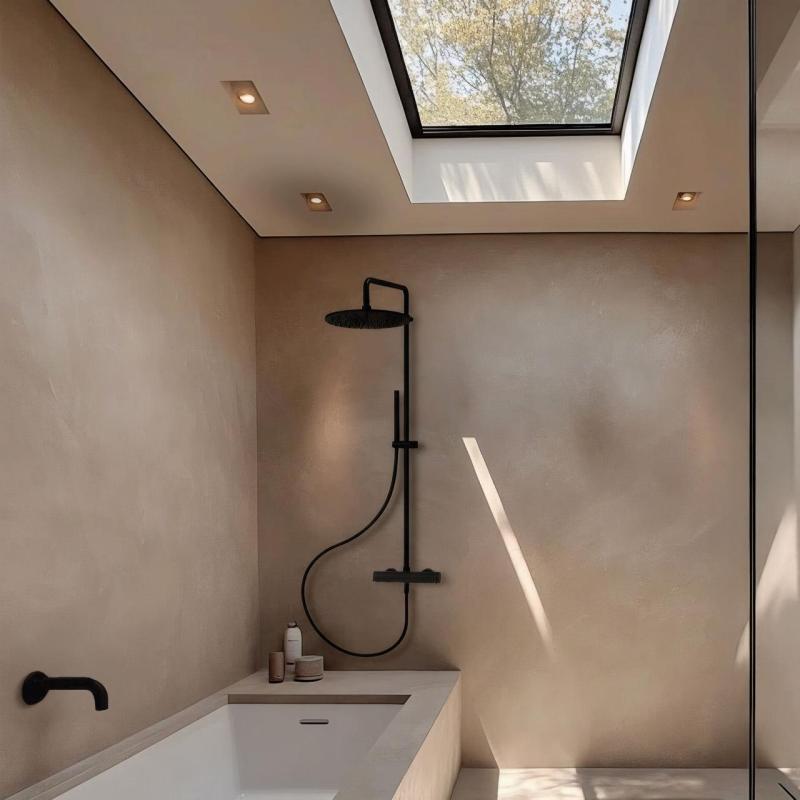 Waterevolution Flow sprchová sada s dešťovou sprchou matná černá 250mm T141N25PR