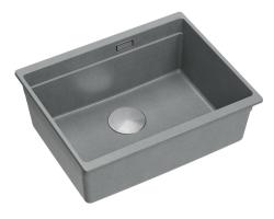 Quadri Newport II žulový poddřez šedý dřez 560x450mm s nerezovou zátkou a odtokovou krytkou 1208967456