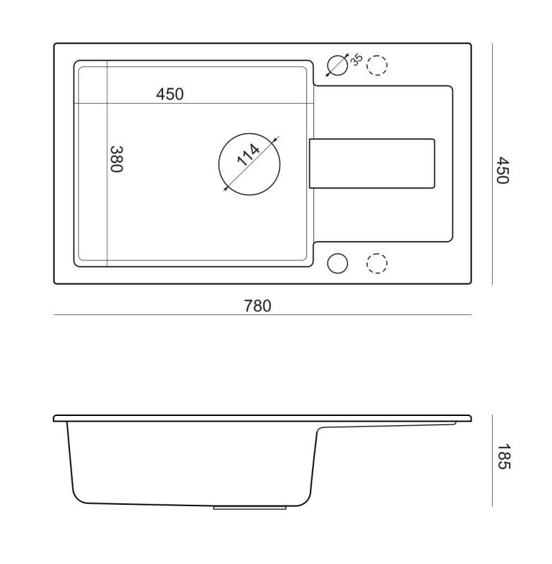 Quadri Sutton XL béžový pískový žulový vestavný dřez 78x45cm s odkapávací plochou oboustranný s béžovou zátkou 1208967577