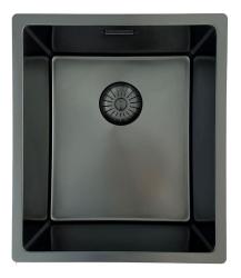 Pure.Sink Prestige dřez PVD gun metal 34x40 cm 10mm radius spodní montáž, plochá montáž a horní montáž PPG3440-61.