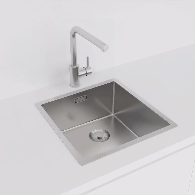 Pure.Sink Prestige nerezový dřez 40x40 cm 10mm rádius spodní montáž, plochá montáž a horní montáž PPG4040-02