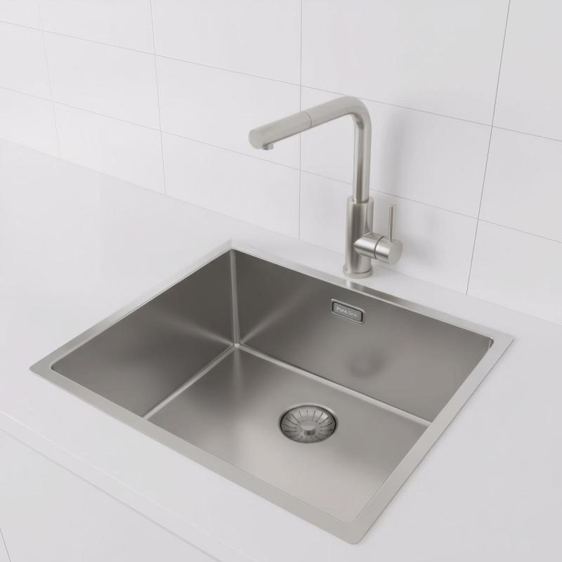 Pure.Sink Prestige nerezový dřez 50x40 cm 10mm radius spodní, plochá a horní montáž PPG5040-02