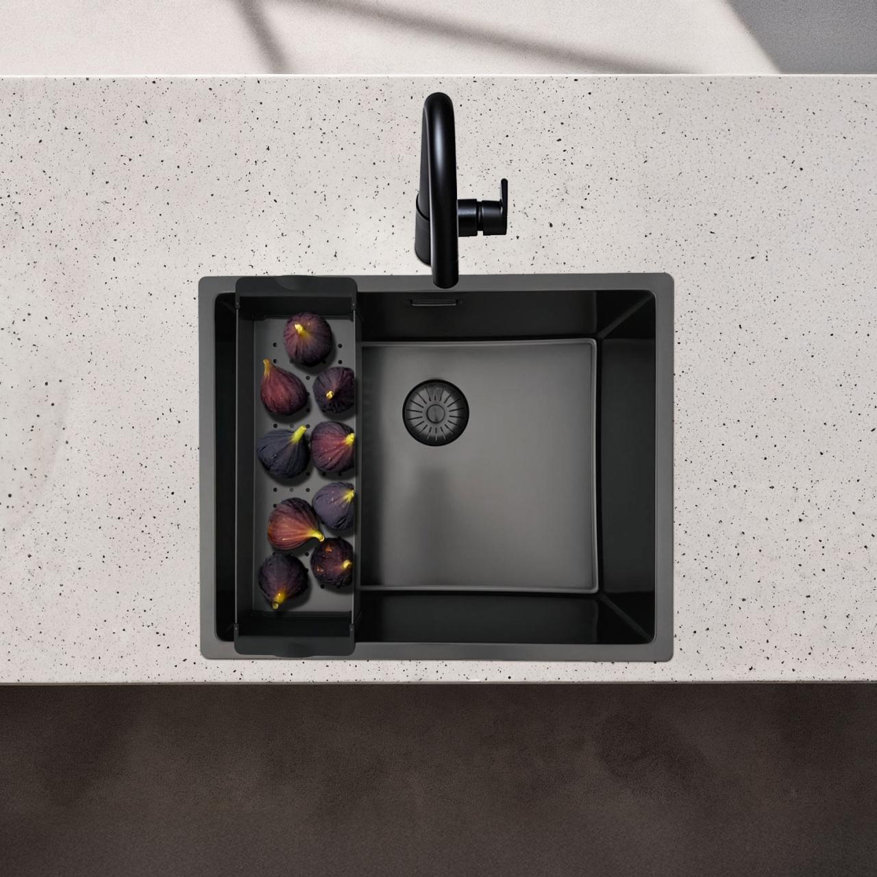 Pure.Sink Prestige vložka do dřezu Gun Metal PPGCL40-61