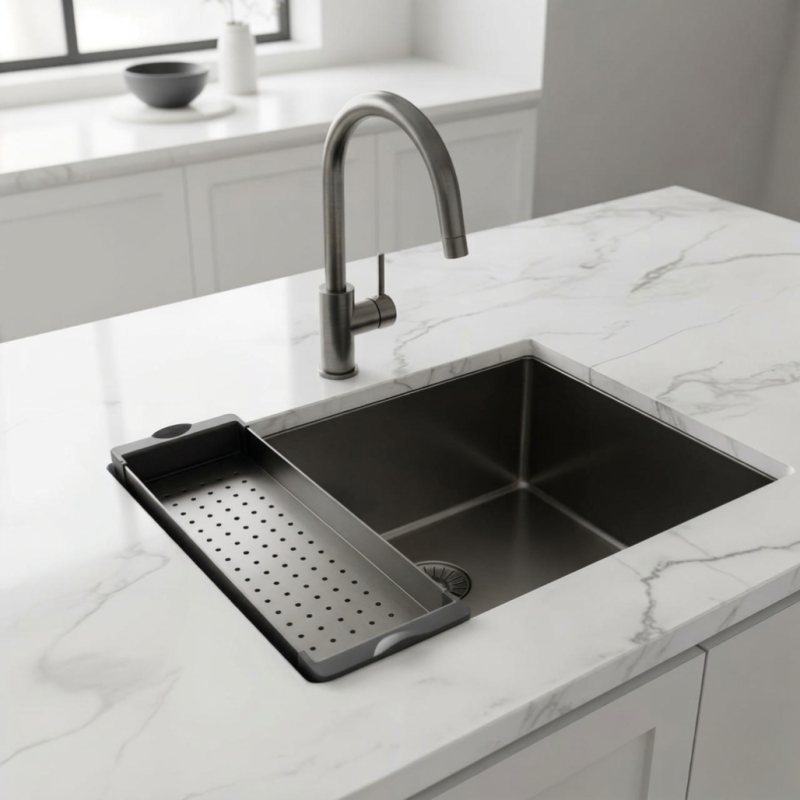 Pure.Sink Prestige vložka do dřezu Gun Metal PPGCL40-61