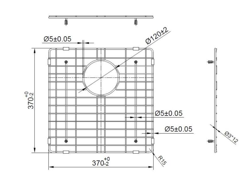 Pure.Sink Prestige spodní rošt 40 Měď PPGGD40-62