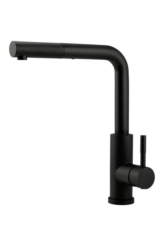 Pure.Sink Elite Steel Spark-S kuchyňská baterie Matná černá s výsuvnou hubicí PS8041-10