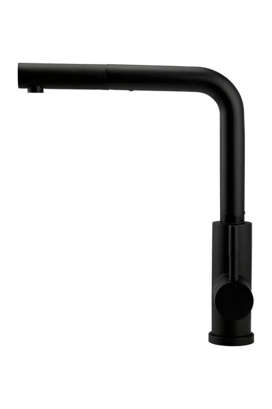 Pure.Sink Elite Steel Spark-S kuchyňská baterie Matná černá s výsuvnou hubicí PS8041-10