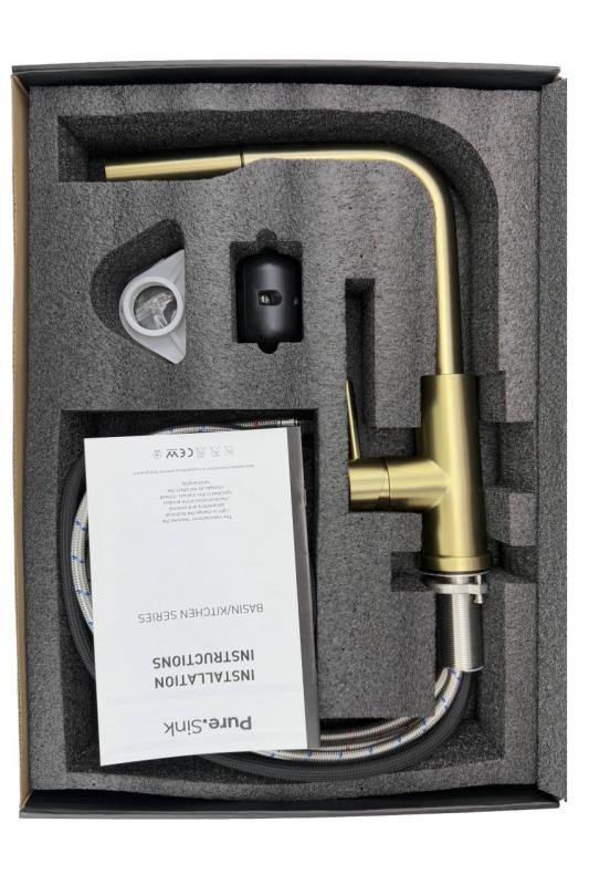 Pure.Sink Elite Steel Spark-S kuchyňská baterie Matná černá s výsuvnou hubicí PS8041-10