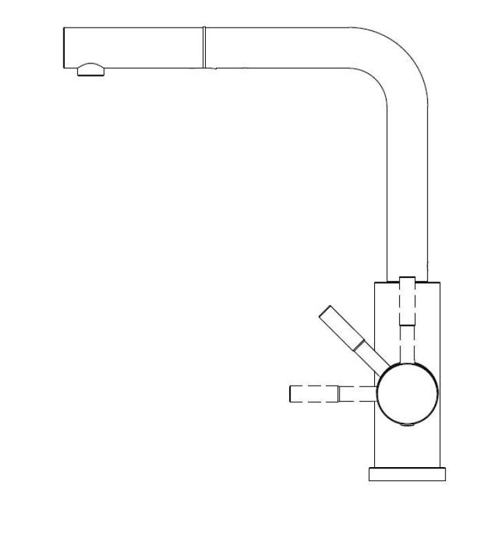 Pure.Sink Elite Steel Spark-S kuchyňská baterie PVD kartáčované zlato s výsuvnou hubicí PS8041-60.