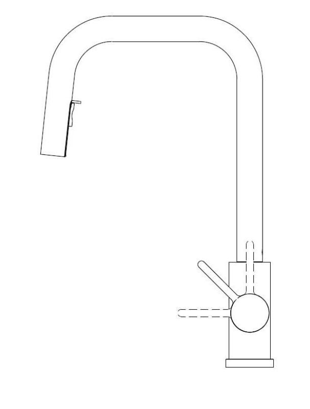 Pure.Sink Elite Steel Crystal-S kuchyňská baterie PVD Gun metal s výsuvným výtokem PS8050-61