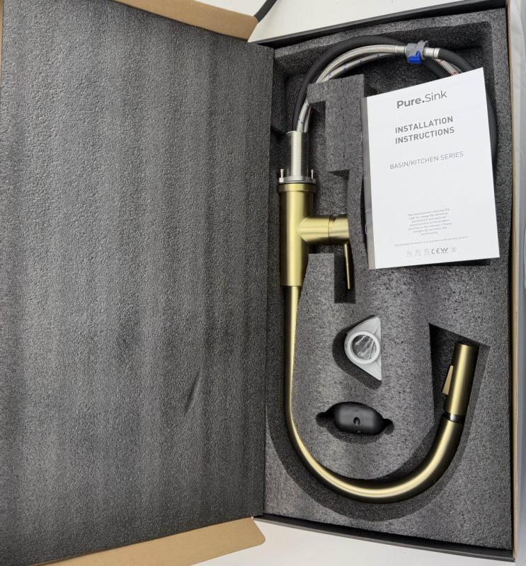 Pure.Sink Elite Steel Stream-S kuchyňská baterie Matná černá s výsuvným výtokem PS8045-10