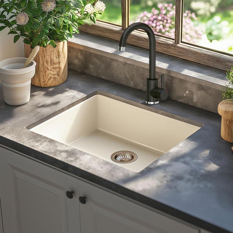 Quadri Coventry Kuchyňská Baterie Antracit s Otočným Výtokem 1208967665