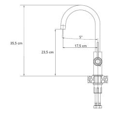 Quadri Lancaster kuchyňská baterie PVD měď s otočným výtokem 1208967684