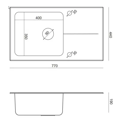Quadri Glazz Set met Keukenkraan en Opbouw RVS Spoelbak met Zwarte Glazen Afdruipgedeelte - 77x44cm Omkeerbaar - 1208967734

Quadri Glazz set s kuchyňskou baterií a vestavěným nerezovým dřeze