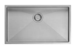 Aquadesign Zara RVS Dřez 74x44cm Podskříňový, Plochý a Nadstavbový s RVS Zátkou - 1208967758