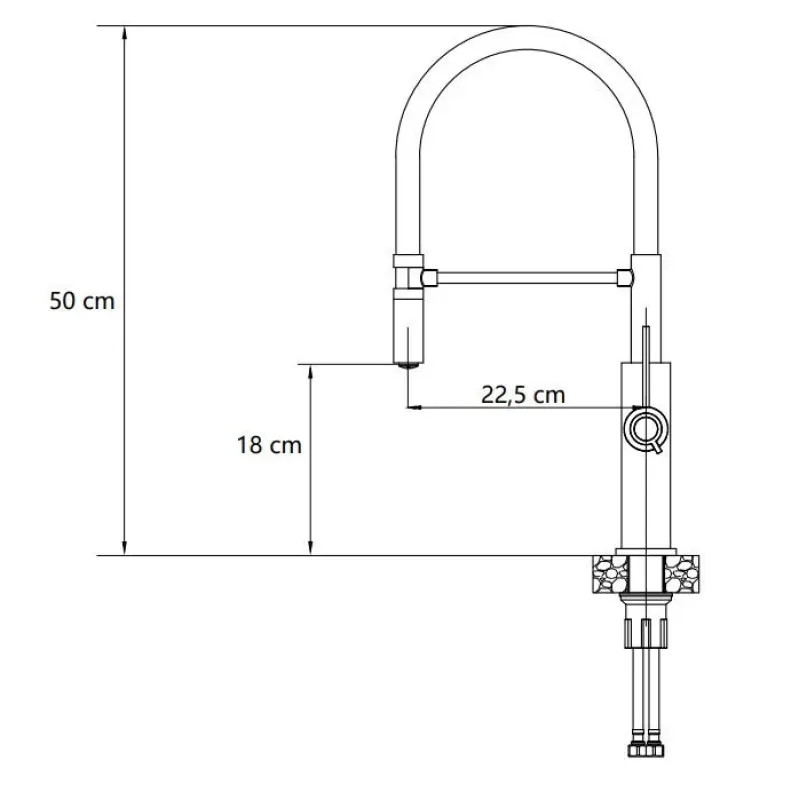 Quadri Retford Kuchyňská Baterie Bílá se Zlatým Povrchem a Flexibilním Bílým Výtokem 1208967770