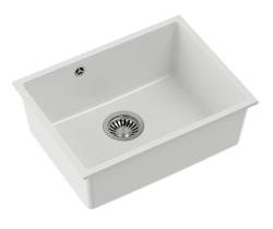 Quadri Elston Bílý Žulový Podstavný Dřez 495x360mm s Nerezovou Zátkou 1208967774