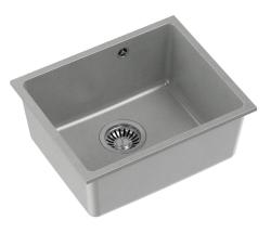Quadri Elston Šedý Žulový Podstavný Dřez 420x335mm s Nerezovou Zátkou 1208967775