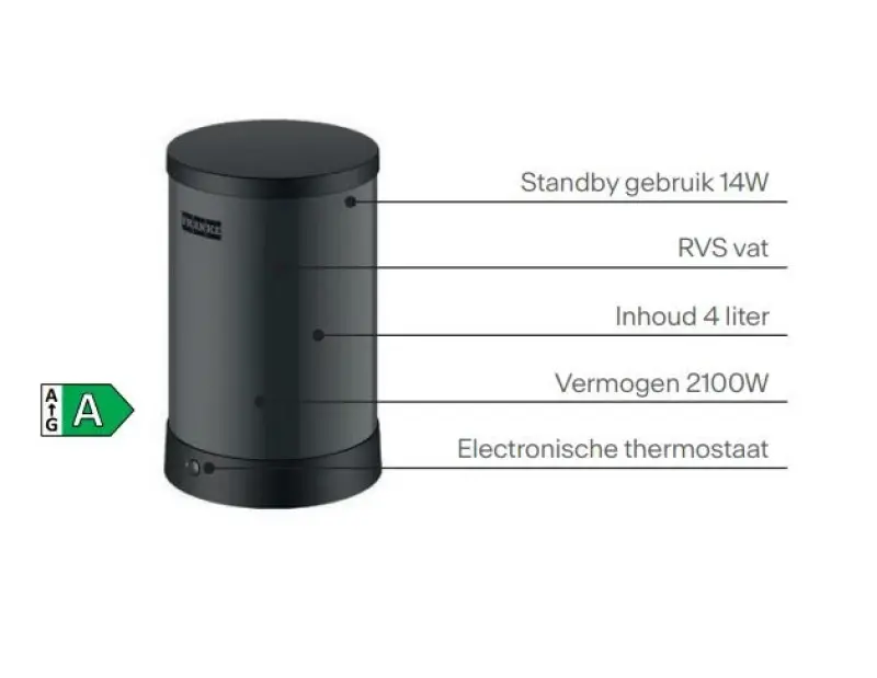 Franke Maris vodní hub 7L boiler 3-1 s dotykovou elektronickou kohoutkem na vařící vodu matná černá 160.0713.604