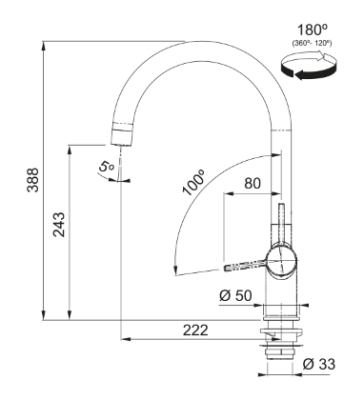 Franke Maris vodní hub 4L boiler 3-1 s Twist mechanickou baterií na vařící vodu Nerez 160.0711.523