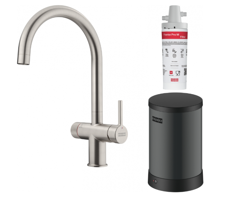 Franke Maris vodní hub 4L boiler 3-1 s mechanickým otočným kohoutkem na vroucí vodu nerez s obtokem vodního hubu 1208967859