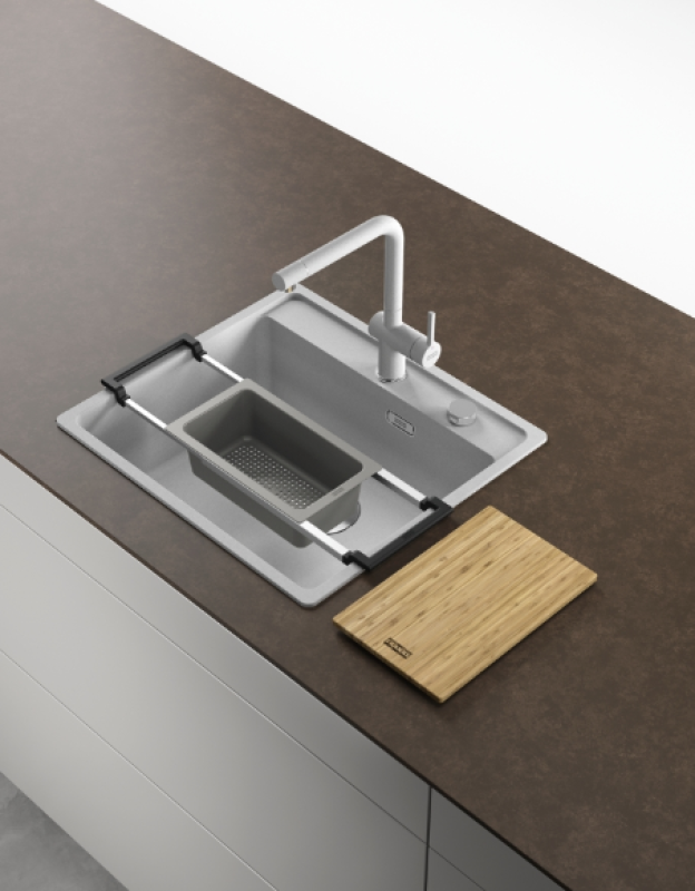 Franke Univerzální Sada Příslušenství All-In Set 1 - Krájecí Prkénko, Plastová Vložka a Teleskopický Most 112.0655.481