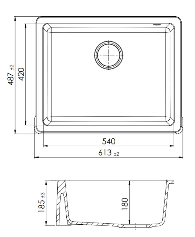 Název produktu je značkový a specifický, takže byste ho pravděpodobně neměli překládat. Překlad zbytku textu do češtiny by zněl:

GraniteMy Tradition Rustikální Dřez Granitový Dřez 60x48 cm B