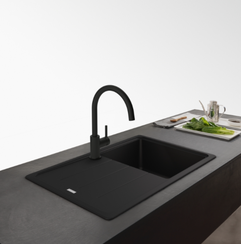 Franke Lina XL kuchyňská baterie černá s otočným výtokem 115.0626.019