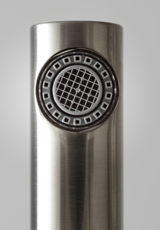 Franke Active Twist Jednopáková Baterie nerezový vzhled s vytahovací výtokovou trubicí a integrovaným ovládáním odpadu 115.0653.505