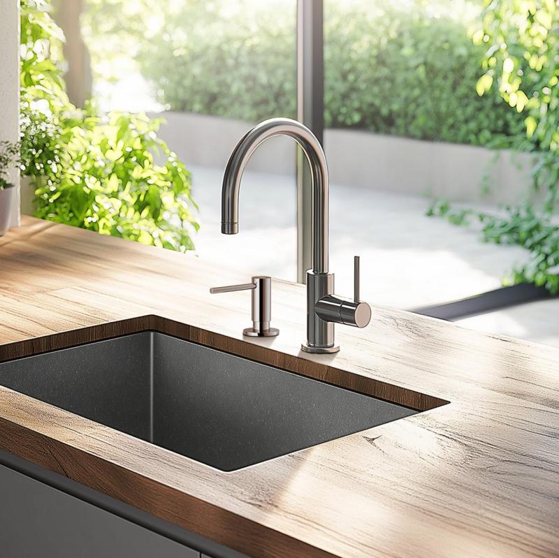 Franke Active vestavěný dávkovač mýdla do kuchyně, žula Stone Grey šedá 112.0633.078