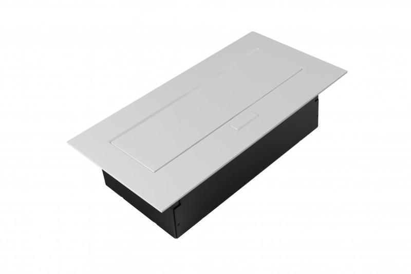 Nábyteková zásuvka 2x zásuvka se zemnicím, USB A+C, napájecí kabel se zástrčkou, bílá