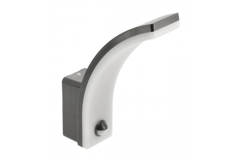 NICEA LED svítidlo s pohybovým senzorem, 20W, 1900lm, 4000K, AC220-240V, IP65, DIM, grafitové