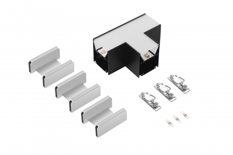 VINEA T-konektor, LED, černý