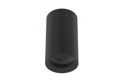 Stropní svítidlo TIPO, hliník, 65x115, IP20, max 50W, kulaté černé