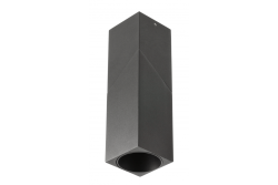 Stropní svítidlo VIRGO, max. 250V, 50/60Hz, 57x57x152mm, IP20, max. 20W, čtvercové, černé