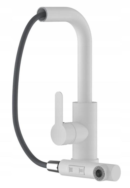 Graniteland Celeste Kuchyňská Baterie Bílá s Výsuvným Výtokem a Dvojitou Funkcí Sprchové Hlavice 1208969526