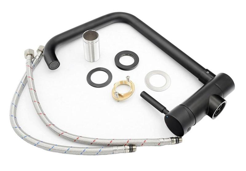 Graniteland Serenity Kuchyňská Baterie Černá se Sklopným Výtokem 1208969533