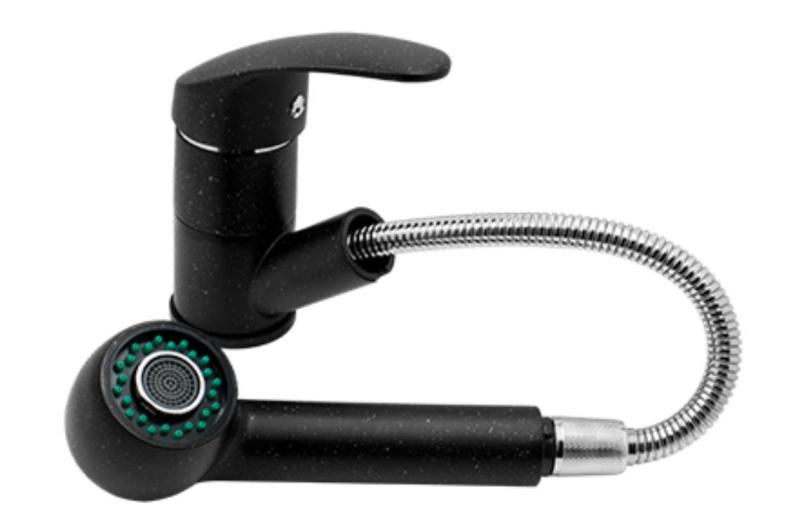 Granitland Rhea Kuchyňská baterie Vzhled tvrdého kamene Arduin s Vytahovací Výtokovou trubicí a Dvojfunkční Ruční sprchou 1208969536