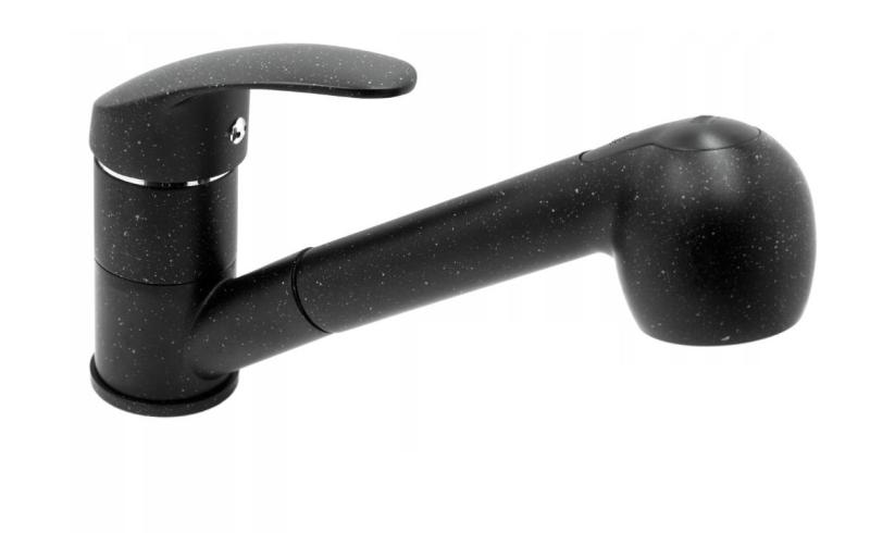 Granitland Rhea Kuchyňská baterie Vzhled tvrdého kamene Arduin s Vytahovací Výtokovou trubicí a Dvojfunkční Ruční sprchou 1208969536