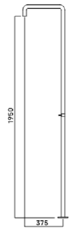 Waterevolution Flow sprchový sloup s míchací baterií gun metal T146GME
