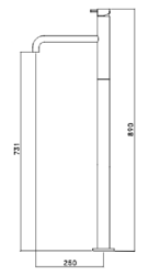 Waterevolution Flow volně stojící vana baterie měď T134CPE