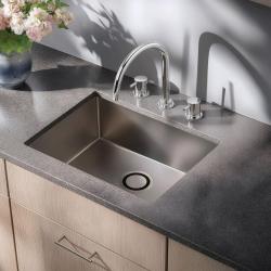 Waterevolution Flow 3-otvorová kuchyňská baterie s otočným výtokem a přípojkou na filtrovanou vodu chrom T152U01
