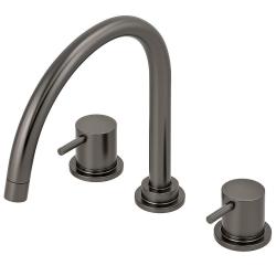 Waterevolution Flow 3-otvorová kuchyňská baterie s otočným výtokem a připojením na filtrovanou vodu gun metal T152UGME