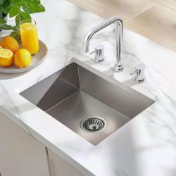 Waterevolution Flow 3-otvorová kuchyňská baterie s otočným výtokem a připojením na filtrovanou vodu chrom T152H01