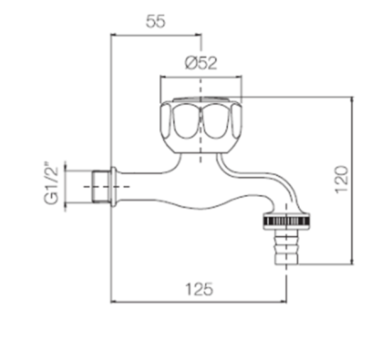 PB Zahradní kohoutek s přípojkou na zahradní hadici 1208969798