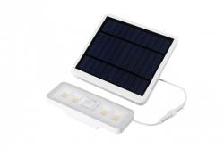 Solární svítidlo s detektory pohybu a soumraku DAVOS, LED, 1000lm, 4000K, 2000mAh, IP54, bílá