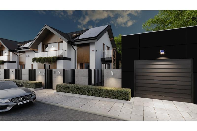 Solární svítidlo s detektory pohybu a soumraku DAVOS, LED, 1000lm, 4000K, 2000mAh, IP54, bílá