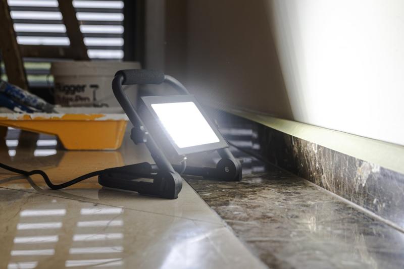 NELI Přenosný reflektor, LED, 50W, 4500lm, 6400K, AC220-240V, IP65, 1,5m kabel