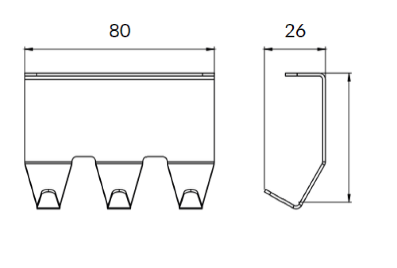 Epka Luxion Trojitý Háček pro Kuchyňské Lišty Kov Černý 1208969963